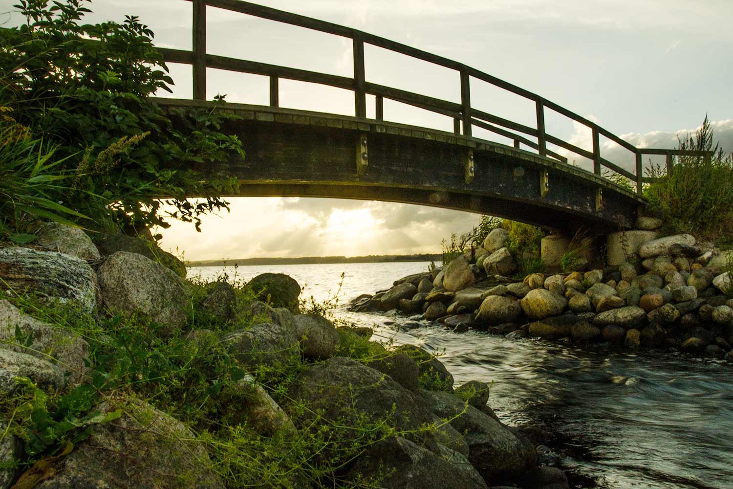 Holzbrücke auf der Halbinsel Holnis