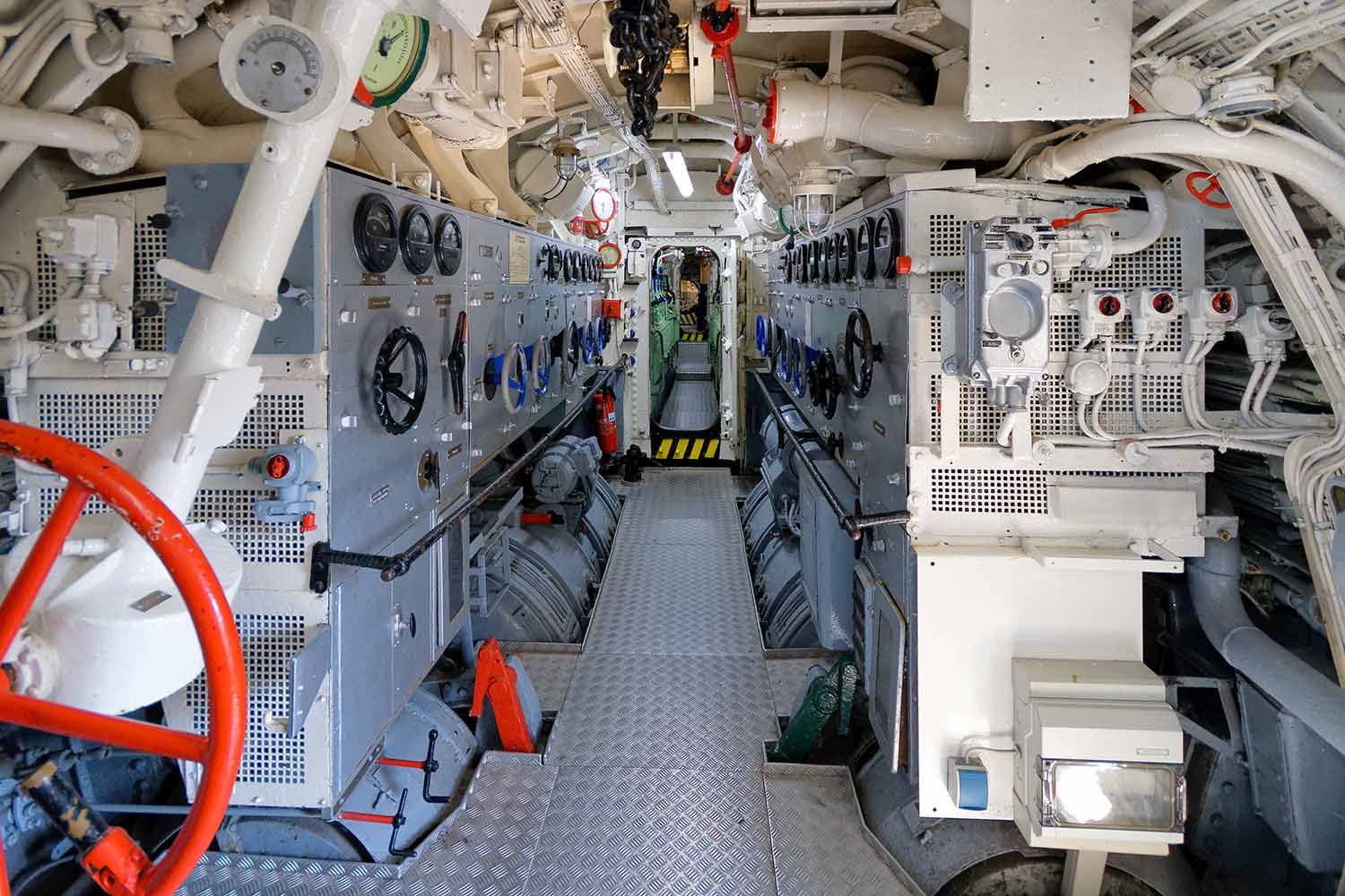 Blick ins Innere des U-Boots in Laboe.