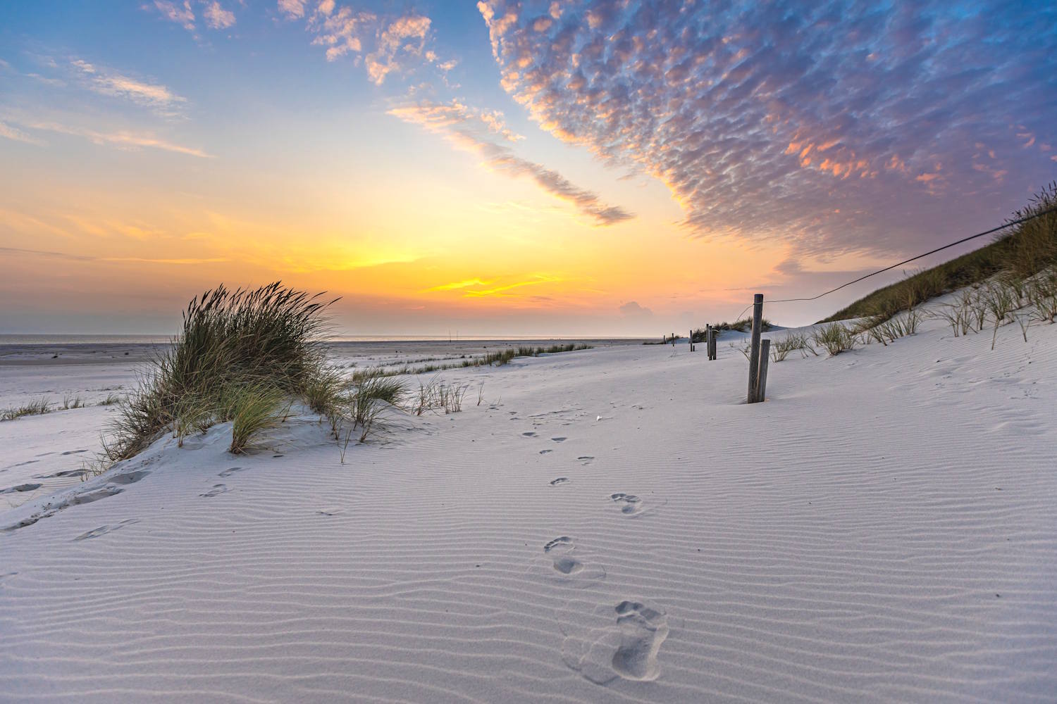 Kniepsand_Strand_Fußspuren