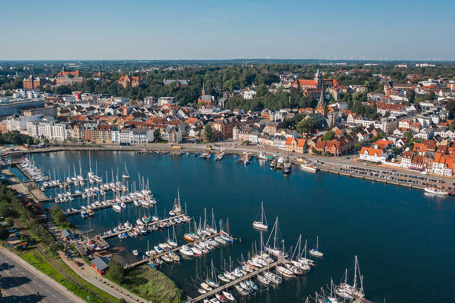Luftaufnahme von Flensburg